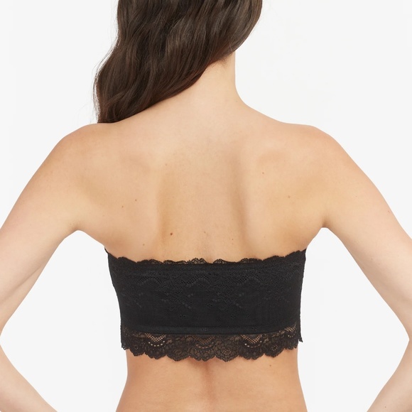 New With Tags SPANX Undie-tectable® Better Bandeau Size Small Black Lace - Picture 2 of 9